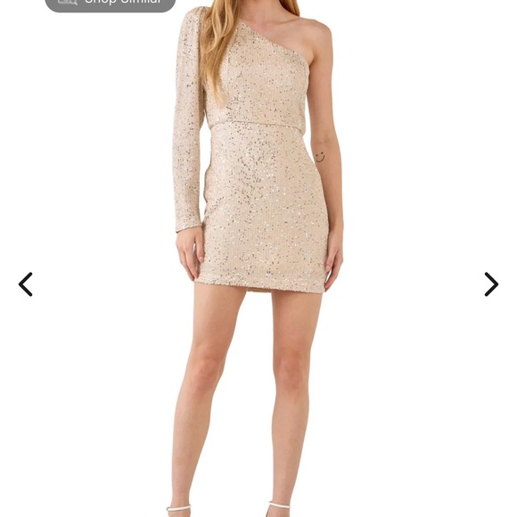 Endless Rose One-Shoulder Sequin Minidress - Picture 5 of 6